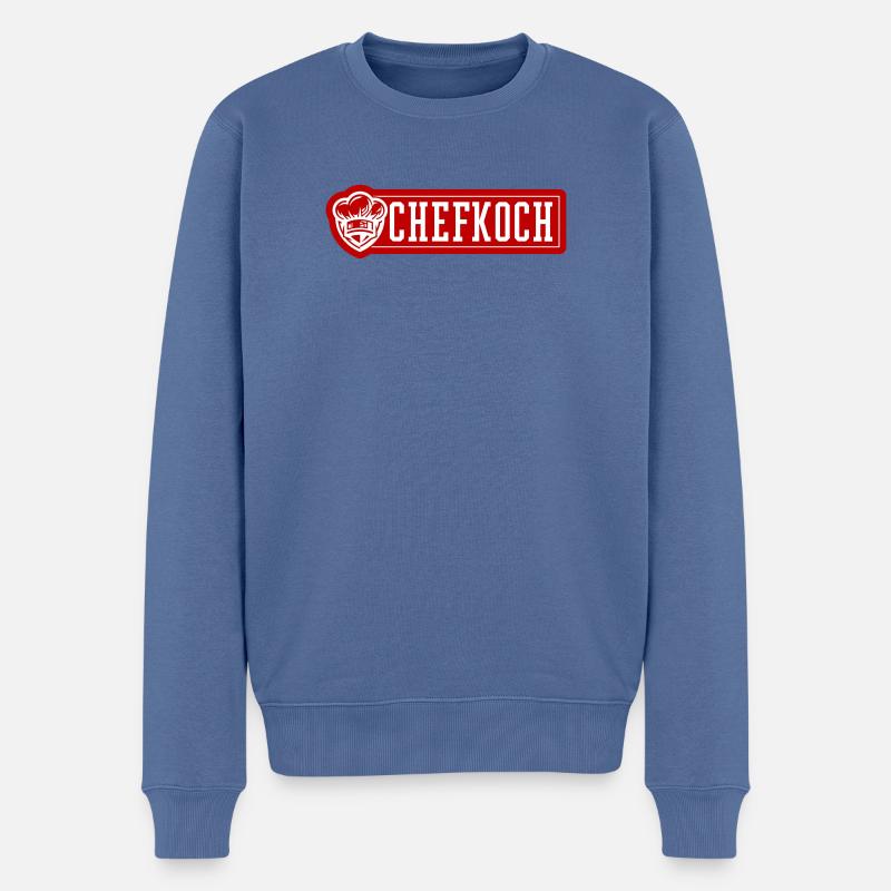 Chefkoch Kochen - Männer Premium Bio Pullover - Taubenblau