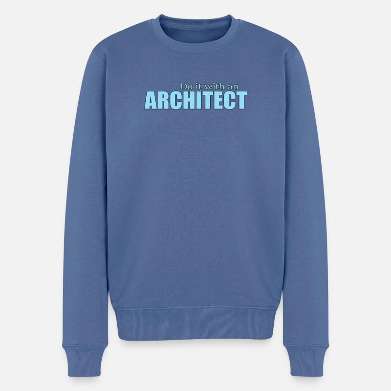 Architecte - Pull Premium bio Homme - bleu pigeon