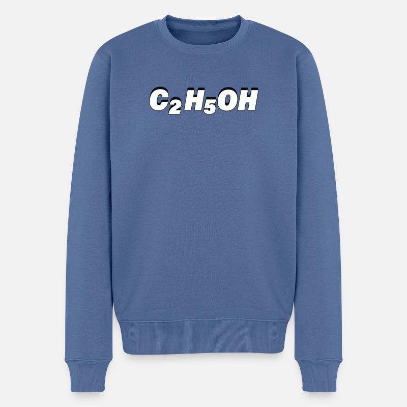C2H5OH - Männer Premium Bio Pullover - Taubenblau