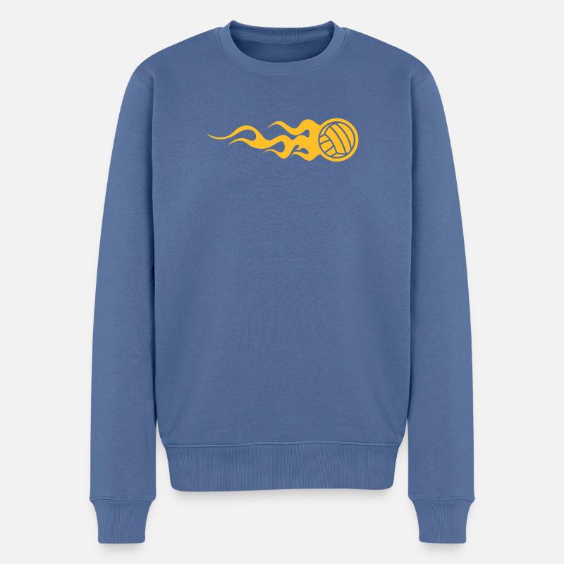 Volleyball - Männer Premium Bio Pullover - Taubenblau