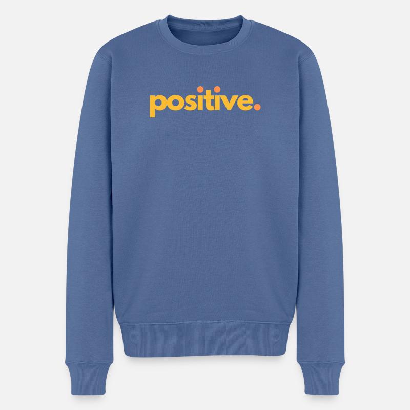 positif.04 - Pull Premium bio Homme - bleu pigeon