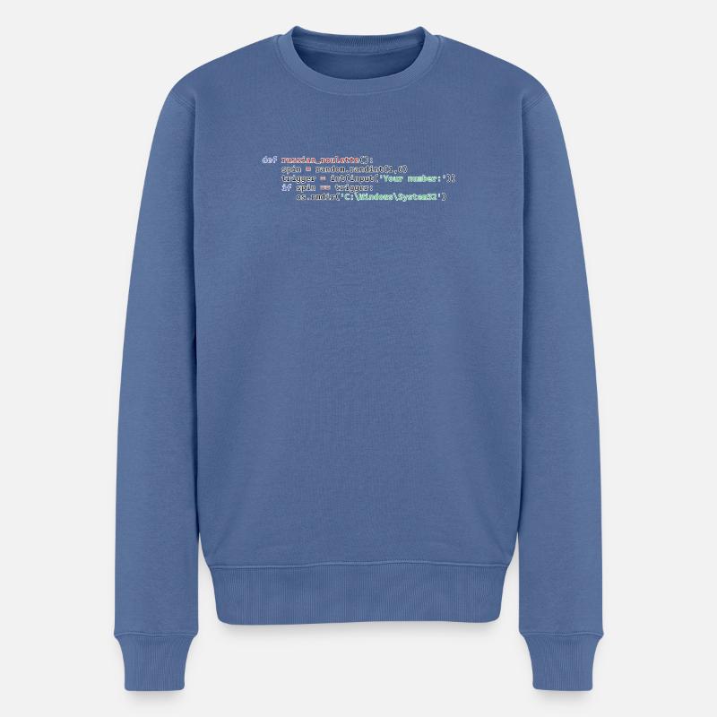 Python Russian Roulette - Men's Premium Organic Jumper - stone blue