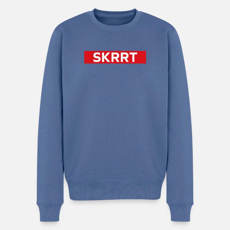Skrrt - Pull Premium bio Homme - bleu pigeon