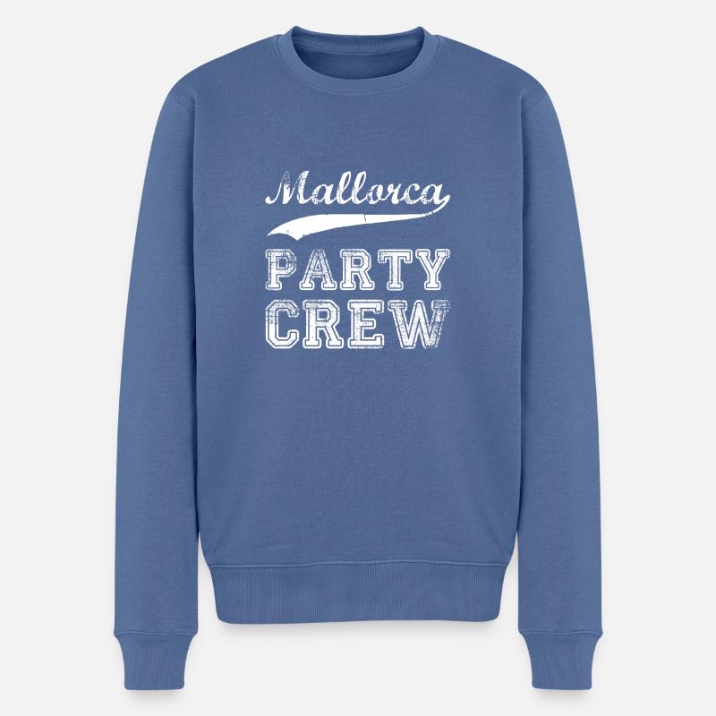 Mallorca - Männer Premium Bio Pullover - Taubenblau