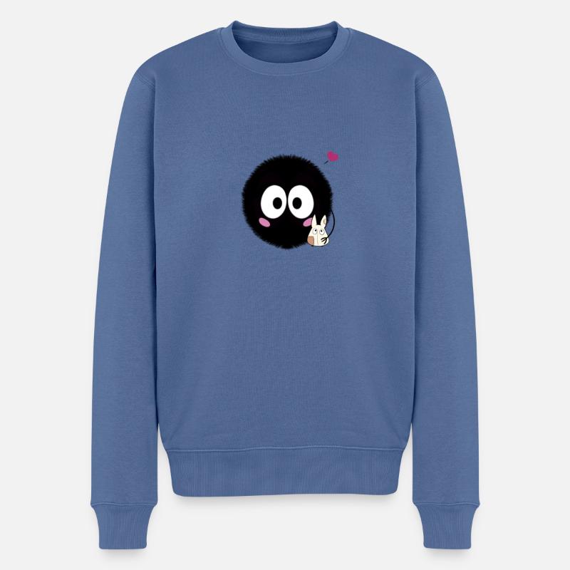 Susuwatari - Männer Premium Bio Pullover - Taubenblau