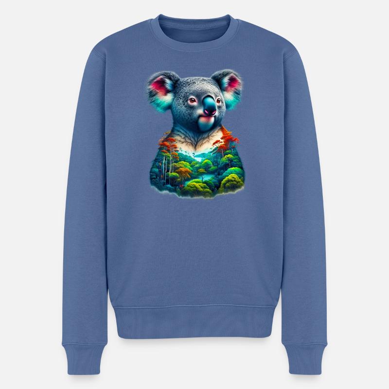Koala - Pull Premium bio Homme - bleu pigeon