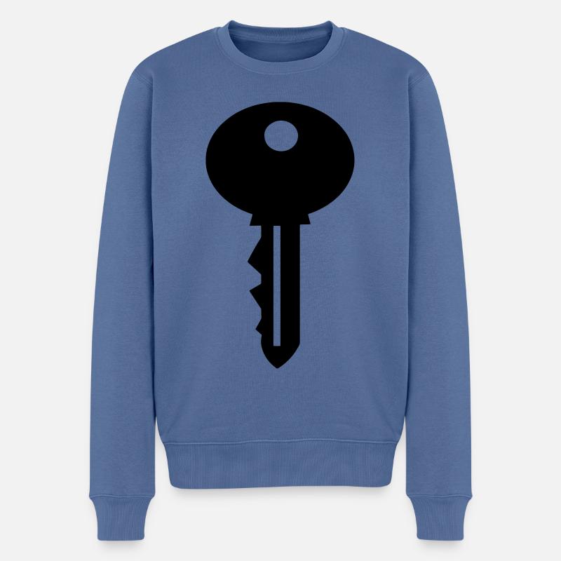Clé - clé - Clé - Pull Premium bio Homme - bleu pigeon
