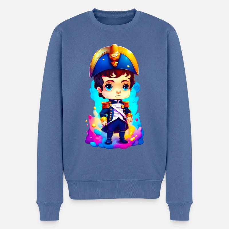 Petit Napoléon - Pull Premium bio Homme - bleu pigeon