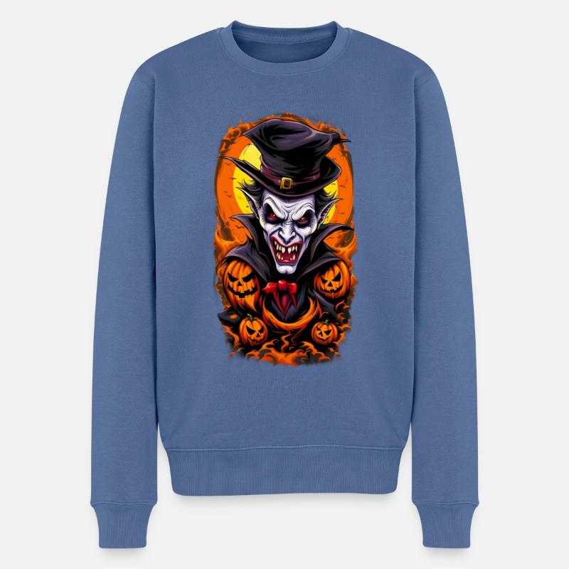 Vampire - Pull Premium bio Homme - bleu pigeon