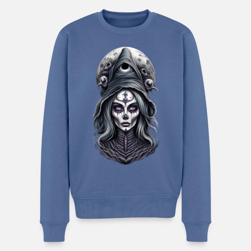 Wicca occulte - Pull Premium bio Homme - bleu pigeon