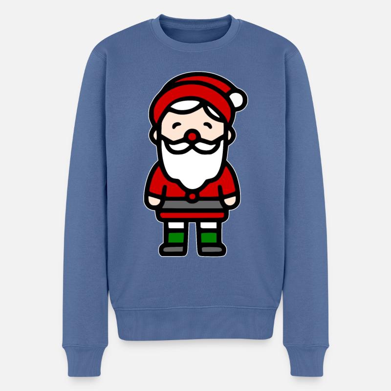 Père Noël - Pull Premium bio Homme - bleu pigeon