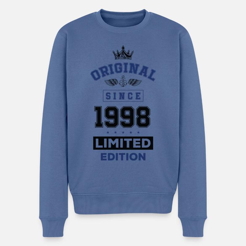 1998 Anniversaire en édition limitée - Pull Premium bio Homme - bleu pigeon