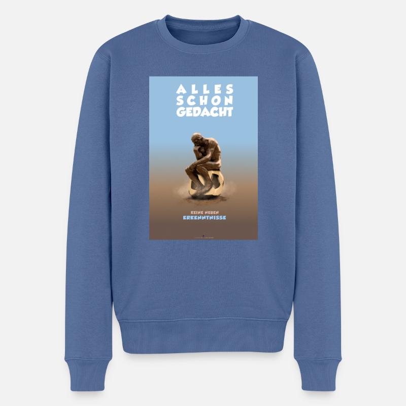 Denkball von Rodäng. POSTER. - Männer Premium Bio Pullover - Taubenblau