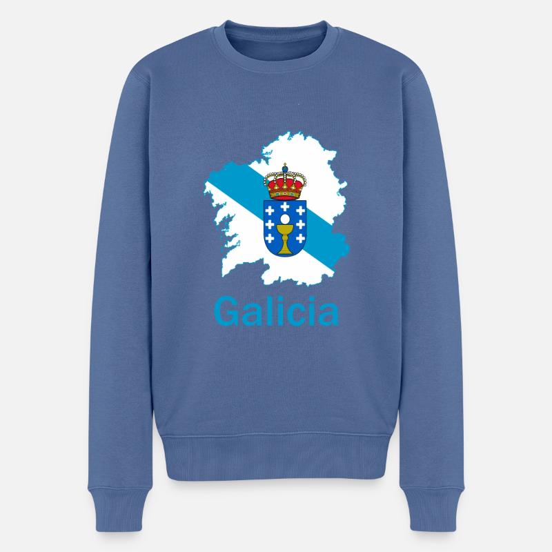 Galice - Pull Premium bio Homme - bleu pigeon