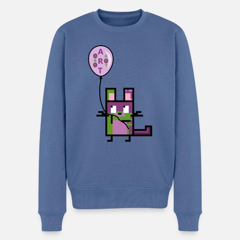 Chinchilla avec ballon d’art - Pull Premium bio Homme - bleu pigeon