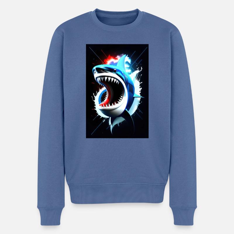 Sharknado #2 - Männer Premium Bio Pullover - Taubenblau