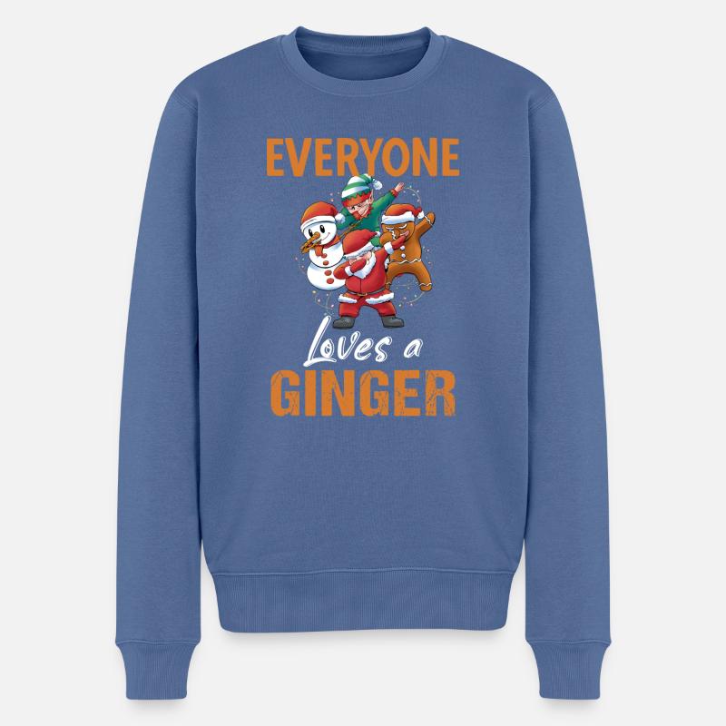 Lustige Lebkuchenmann Vintage Cookie Sprüche - Männer Premium Bio Pullover - Taubenblau