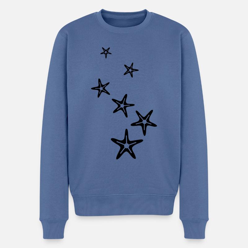 icône d’étoile de mer - Pull Premium bio Homme - bleu pigeon