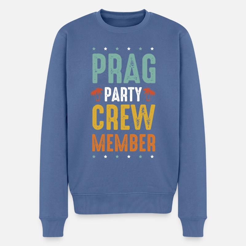 Équipe de fête de Prague - Pull Premium bio Homme - bleu pigeon