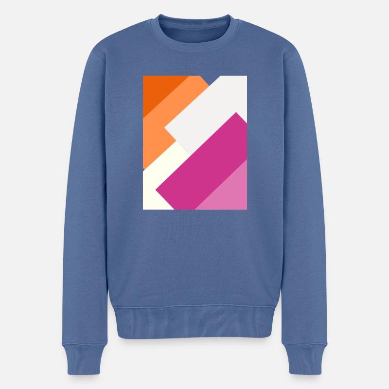 Lesbian Geometrics - Pull Premium bio Homme - bleu pigeon