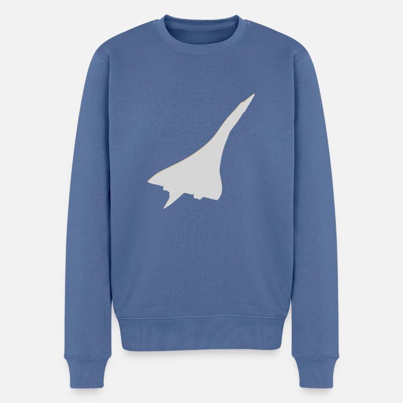 Concorde - Männer Premium Bio Pullover - Taubenblau