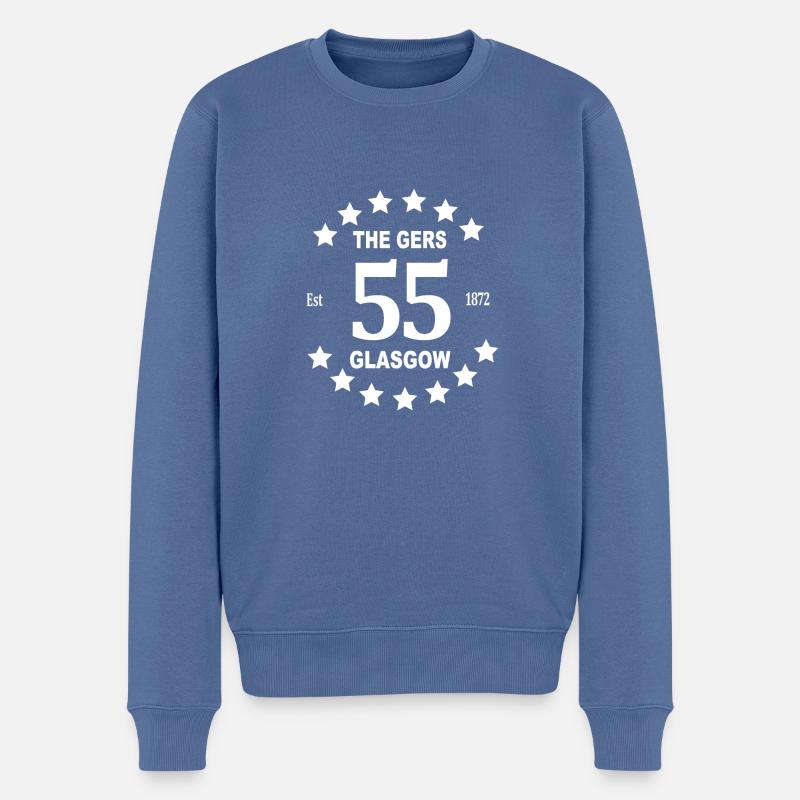 Glasgow 55th champions - Männer Premium Bio Pullover - Taubenblau