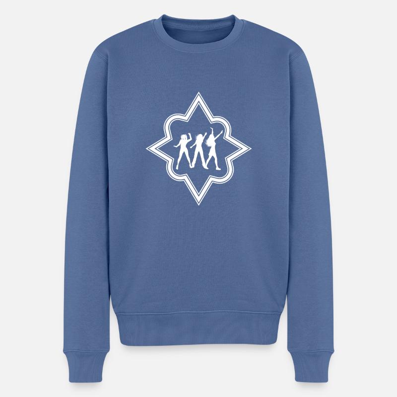 Dancing Dance Music - Männer Premium Bio Pullover - Taubenblau