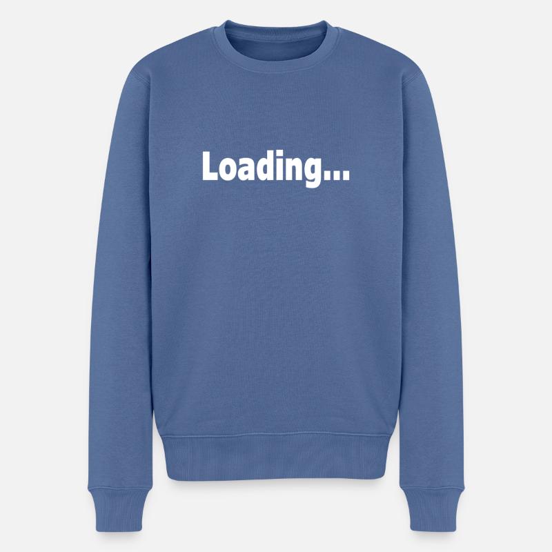 Laden - Männer Premium Bio Pullover - Taubenblau