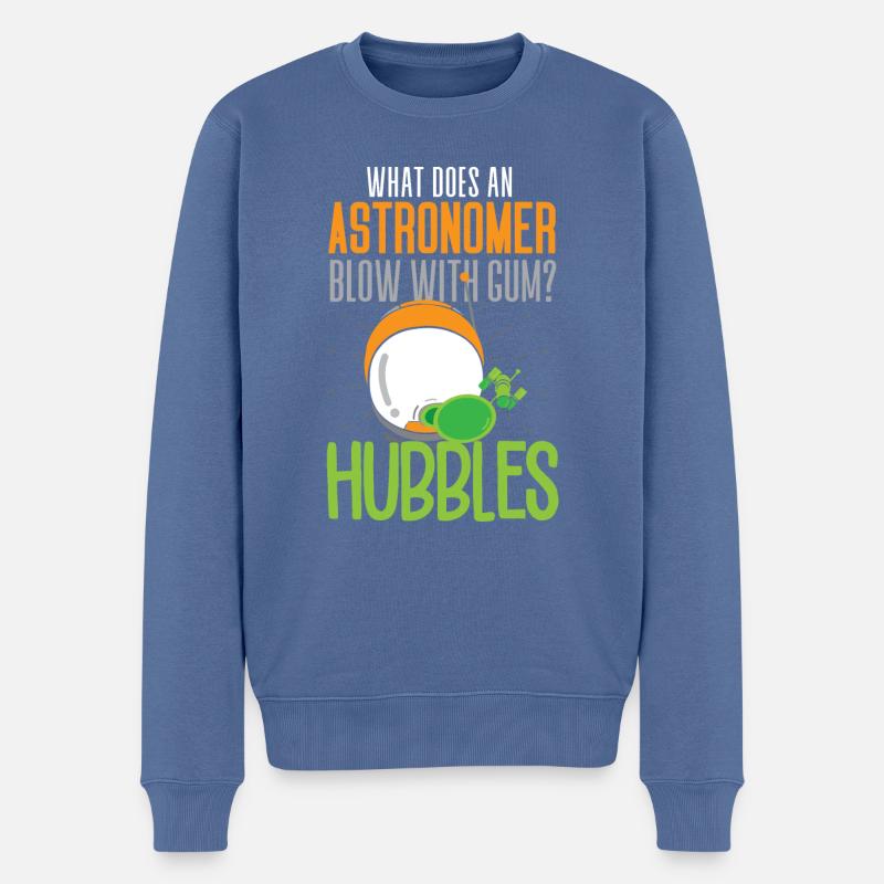 Lustiger Raumfahrt Spruch - Männer Premium Bio Pullover - Taubenblau