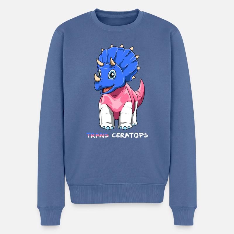 Lustiges Transgender Dinosaurier Geschenk - Männer Premium Bio Pullover - Taubenblau