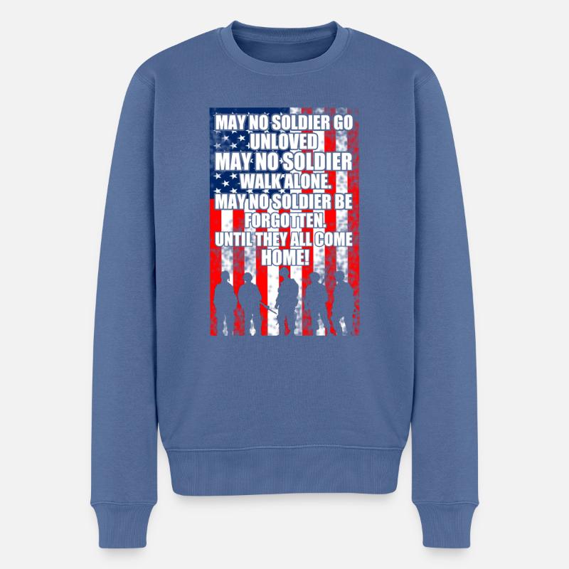 flaggg - Männer Premium Bio Pullover - Taubenblau