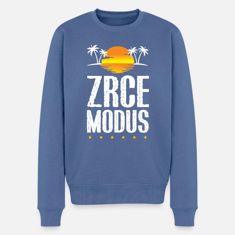 Zrce Modus - Männer Premium Bio Pullover - Taubenblau