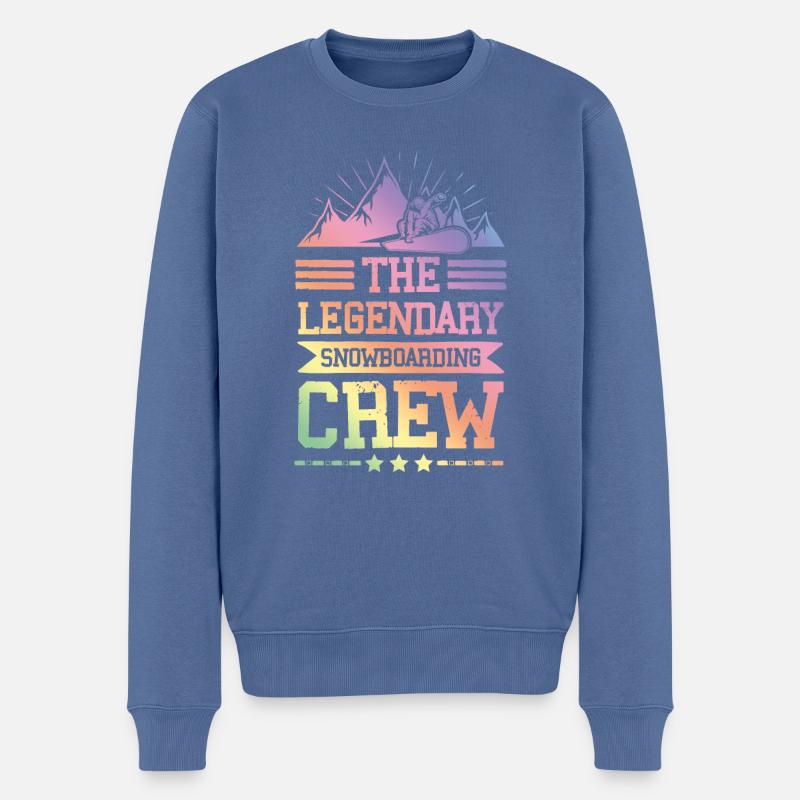 Legendary Snowboarding crew - Männer Premium Bio Pullover - Taubenblau