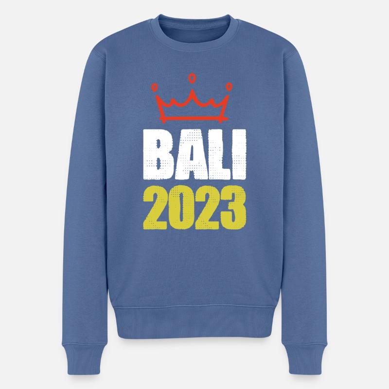 Bali 2023 - Pull Premium bio Homme - bleu pigeon