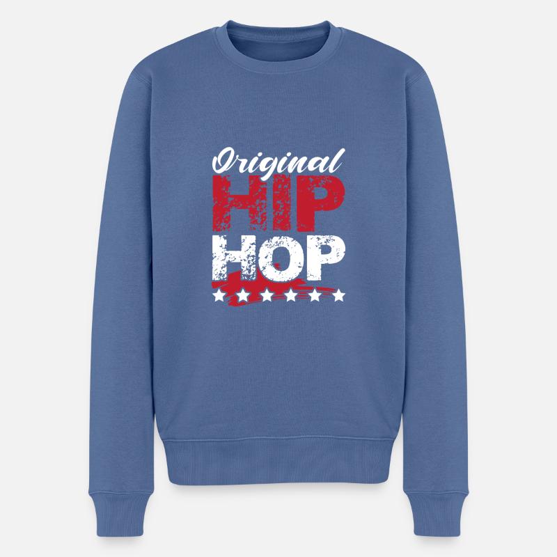 Breakdance Hip Hop - Pull Premium bio Homme - bleu pigeon