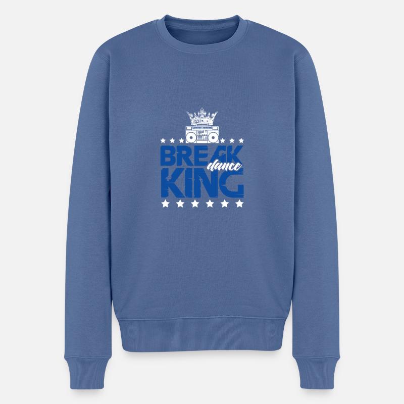 breakdance könig - Männer Premium Bio Pullover - Taubenblau