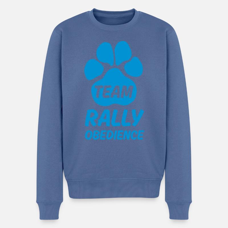 Team Rally Obedience - Hundepfote - Hundesport - Männer Premium Bio Pullover - Taubenblau
