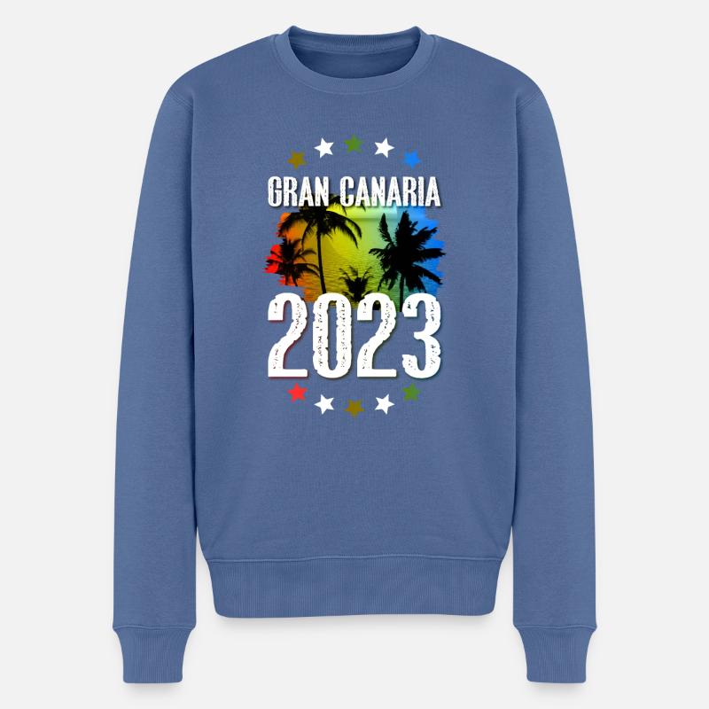 Gran Canaria 2023 - Männer Premium Bio Pullover - Taubenblau