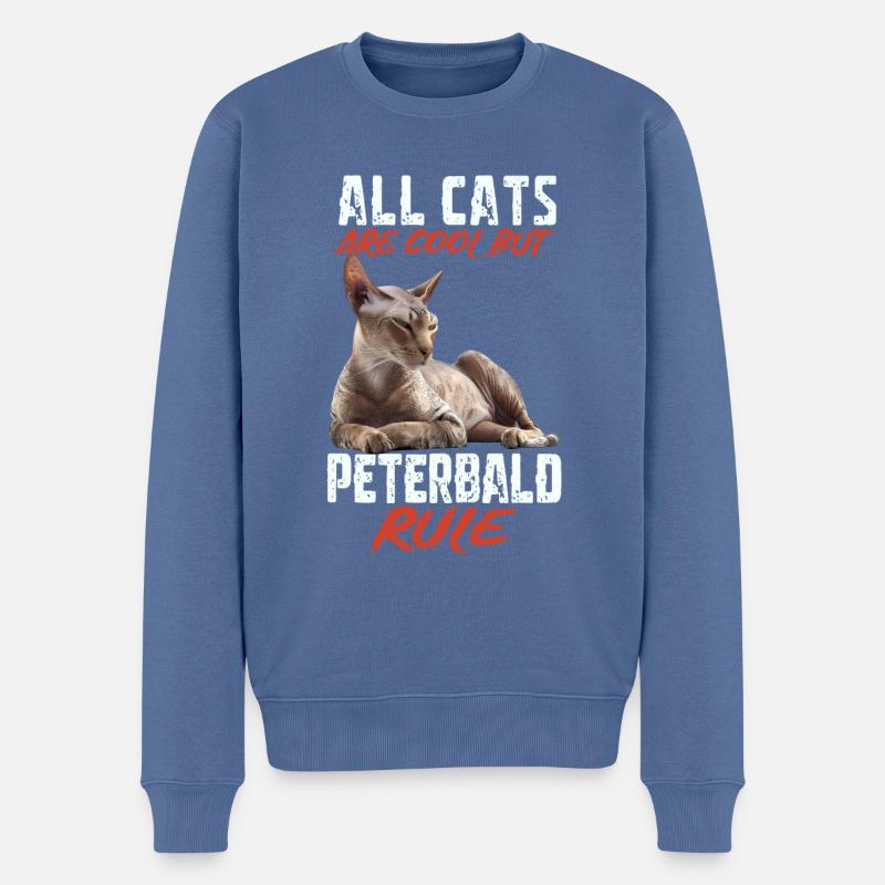 Peterbald - Pull Premium bio Homme - bleu pigeon