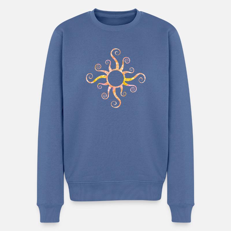 Soleil - Pull Premium bio Homme - bleu pigeon