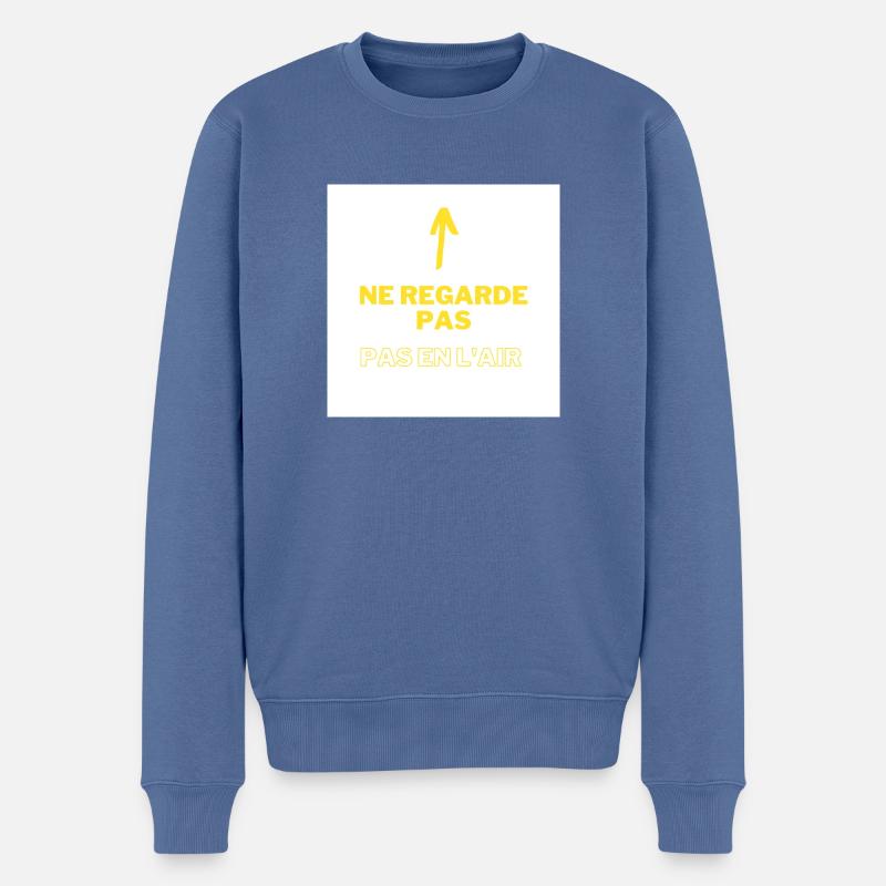 T as vu dans le ciel - Pull Premium bio Homme - bleu pigeon