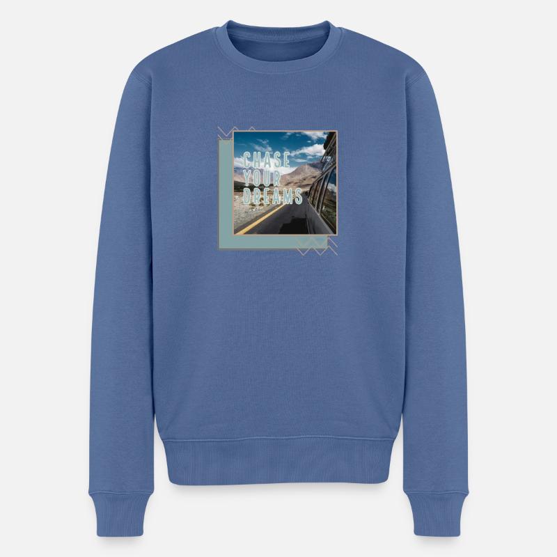 Poursuivez vos rêves - Pull Premium bio Homme - bleu pigeon