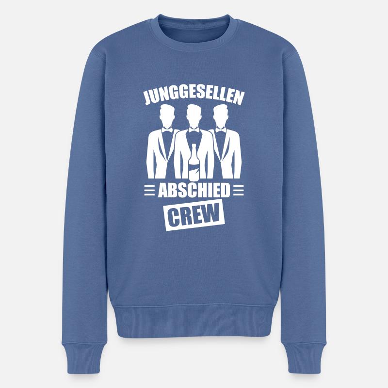 Junggesellenabschied Jga Crew - Männer Premium Bio Pullover - Taubenblau