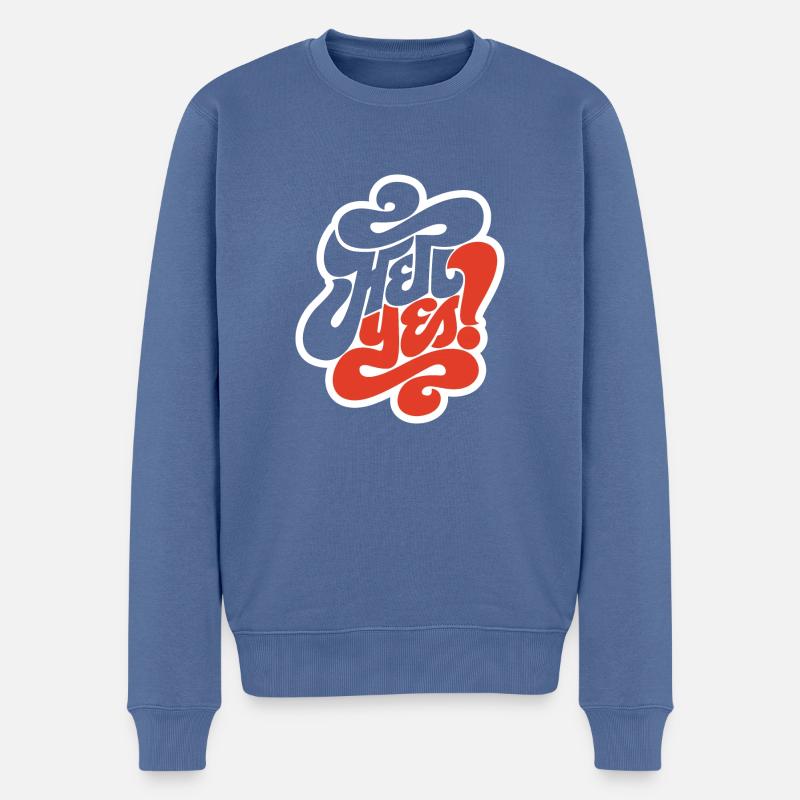 Hölle ja! - Männer Premium Bio Pullover - Taubenblau