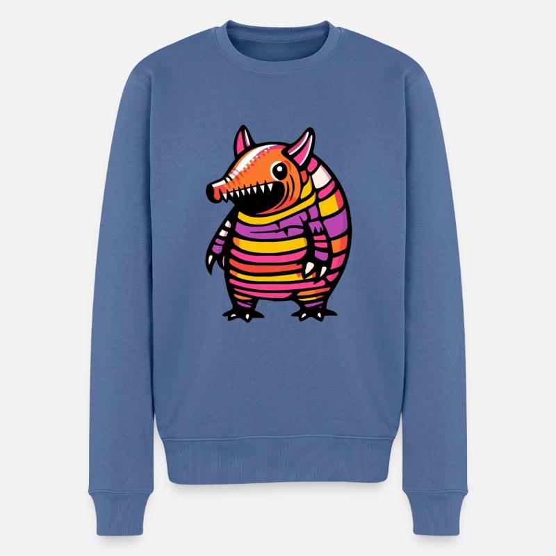 Gürteltier Halloween Tier - Männer Premium Bio Pullover - Taubenblau