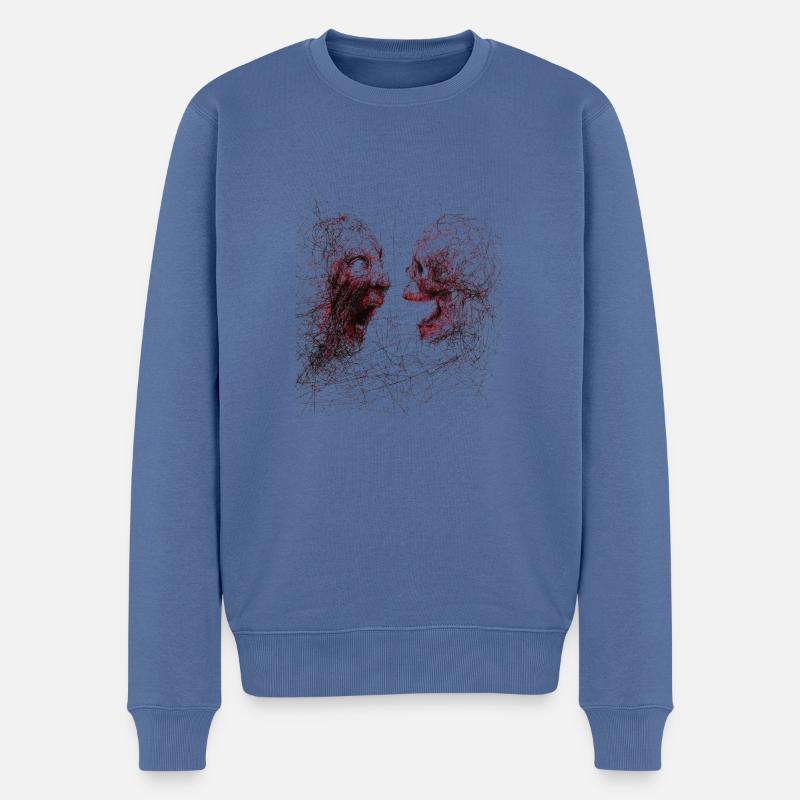 mort - Pull Premium bio Homme - bleu pigeon