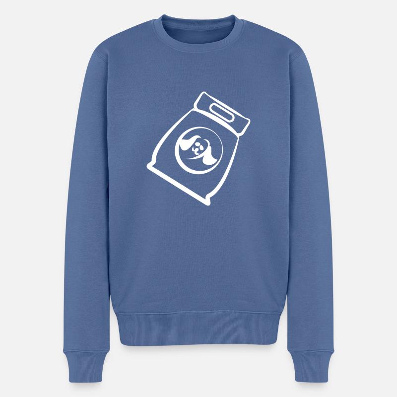 DOG CAT PET - Männer Premium Bio Pullover - Taubenblau