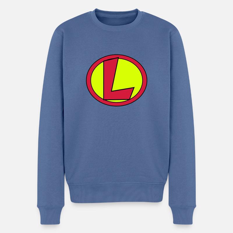 Super, Superheld, Superheldin, Hero, L - Pull Premium bio Homme - bleu pigeon