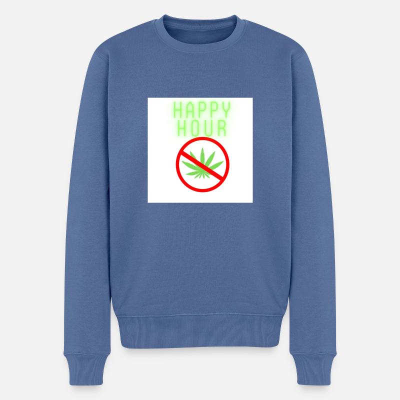 Drogen spass - Männer Premium Bio Pullover - Taubenblau