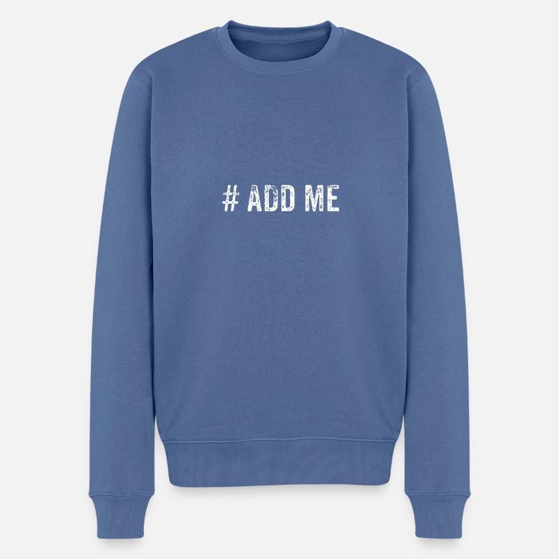 Adde mich - Männer Premium Bio Pullover - Taubenblau